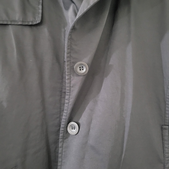 New York & Company Black Collared/Buttoned Trench Coat W/ Pockets Size M - Picture 4 of 9